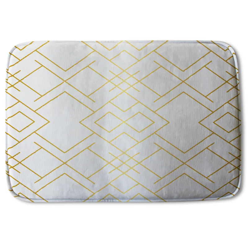Geometric Microfibre Bath Mat