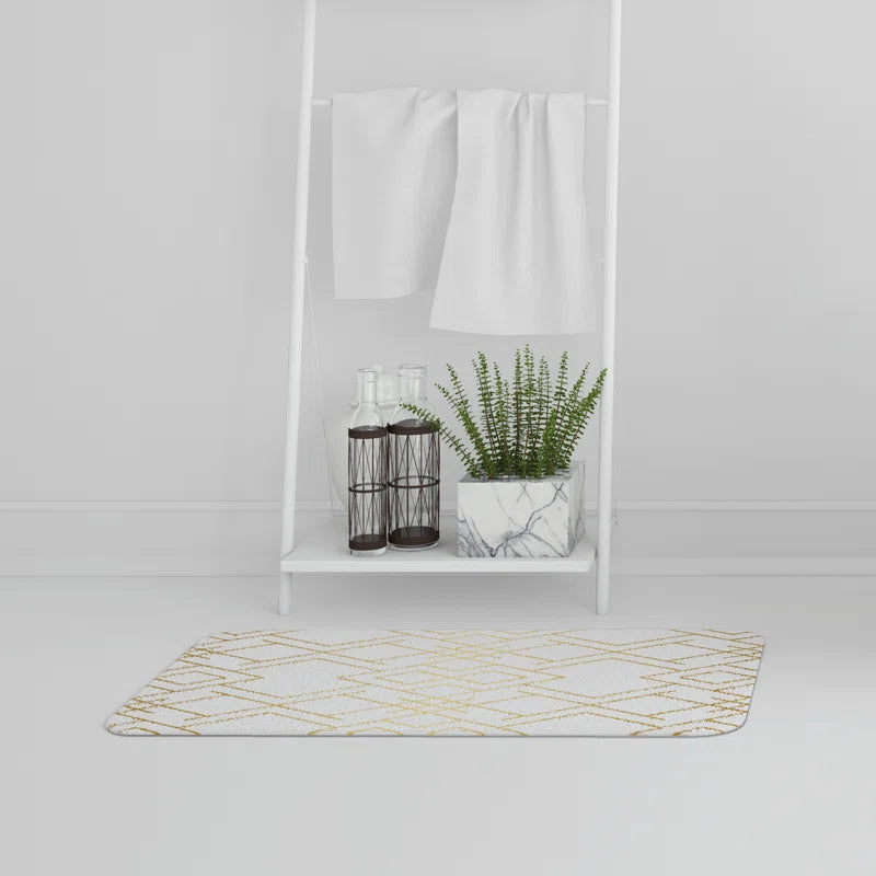 Geometric Microfibre Bath Mat