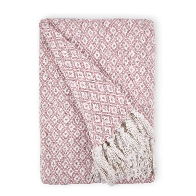 Contemporary Tassel Accent Throw Blanket