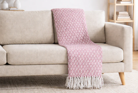 Contemporary Tassel Accent Throw Blanket